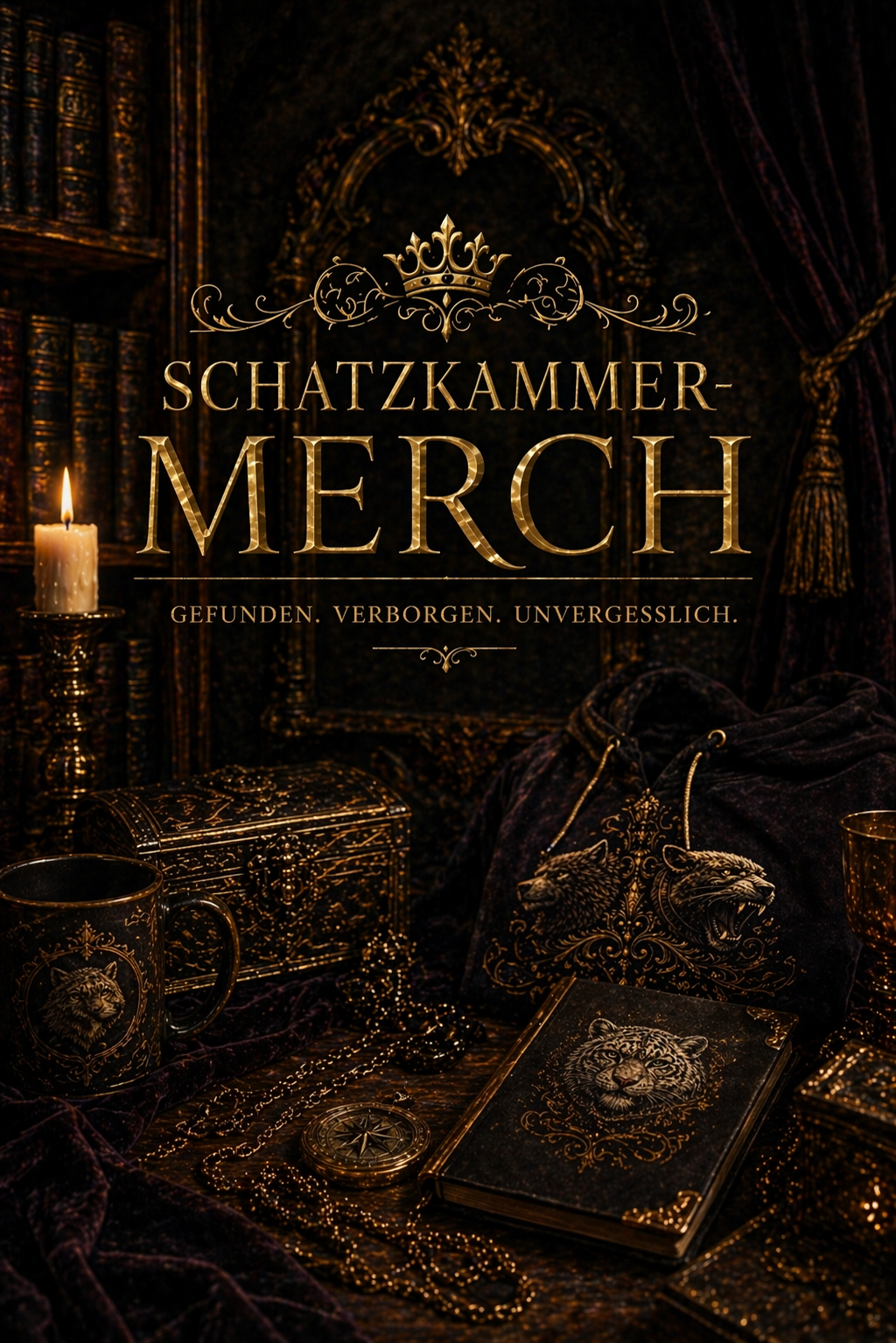 Schatzkammer-Merch: Deine Welt. Dein Vibe. Dein Heiligtum. 🕯️🖤