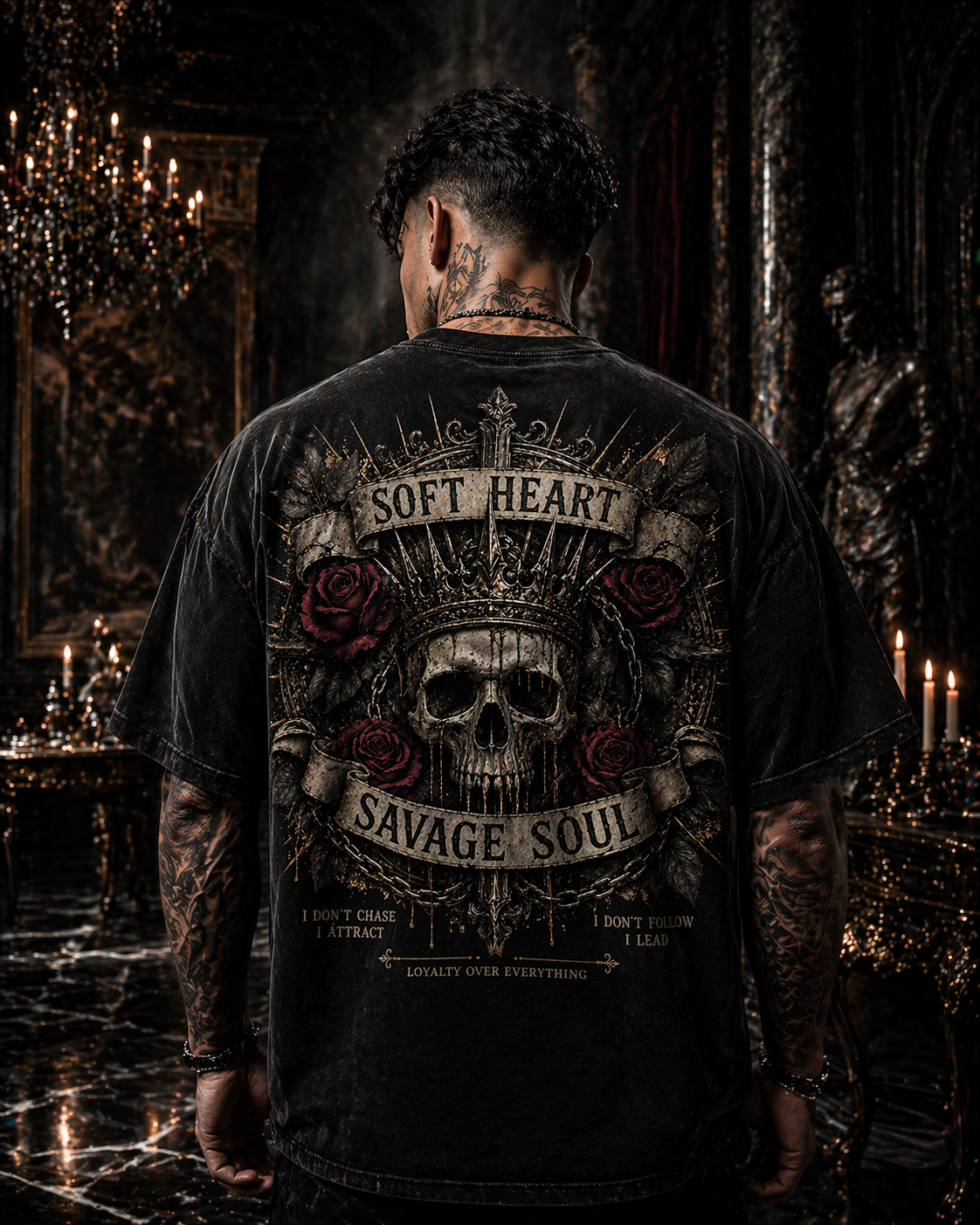 Daggered Rose T-Shirt– Gefährliche Liebe in Schwarz & Rot