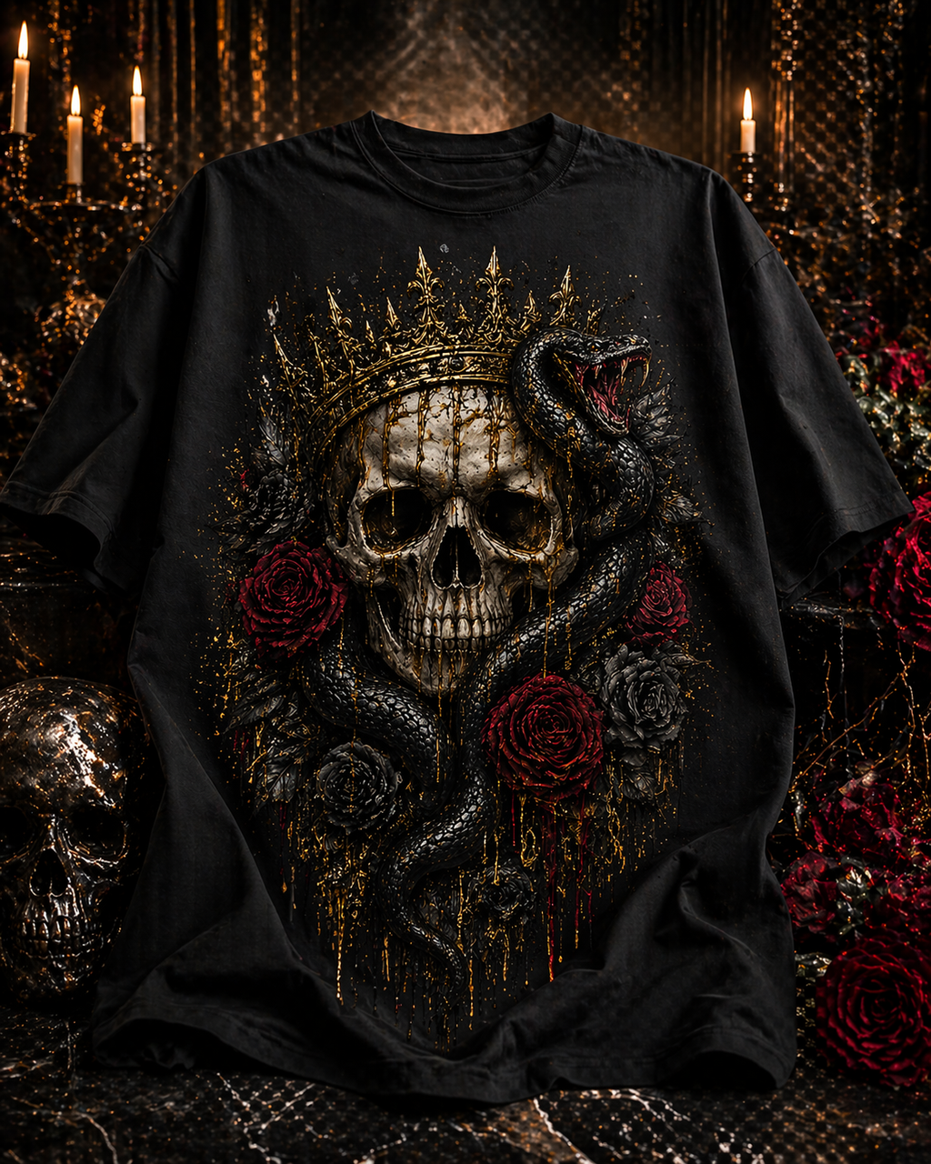 Medusa’s Reign Tee T-Shirt – Antike Schönheit, Wilde Seele