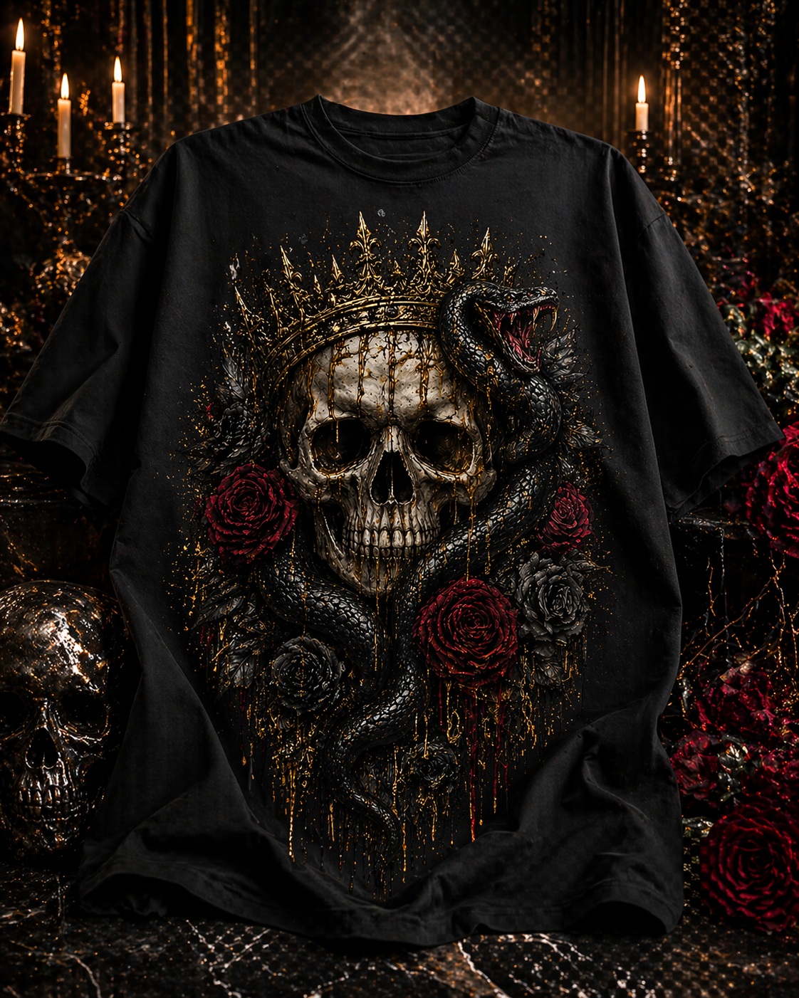 Medusa’s Reign Tee T-Shirt – Antike Schönheit, Wilde Seele