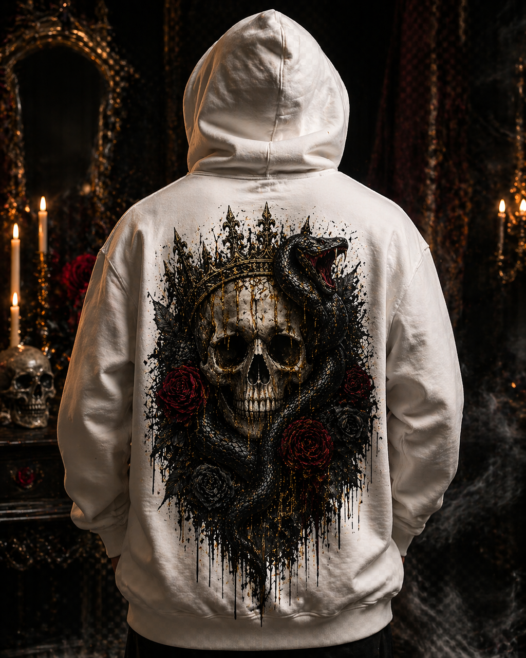 Serpent Crown Zip-Hoodie – Royale Macht & Wilde Freiheit