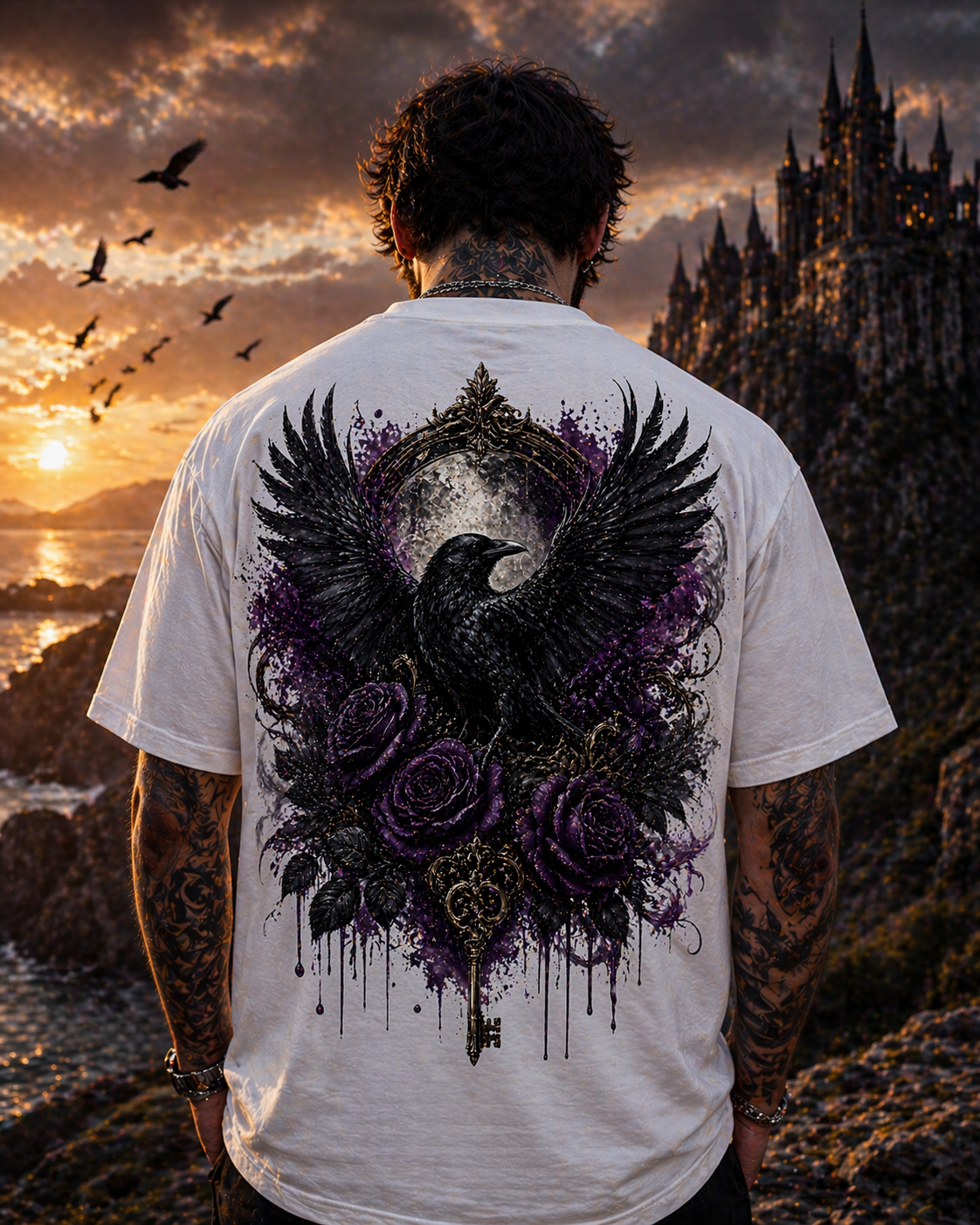 Shadow Messenger T-Shirt – Flügel der Finsternis