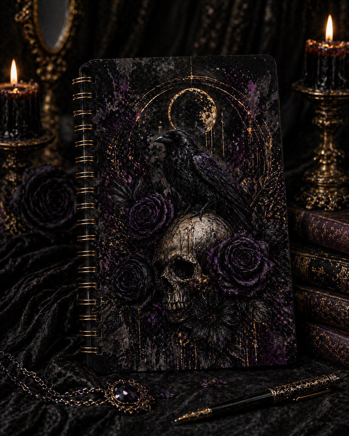 Midnight Raven Spiral Journal – Dein Hüter der Geheimnisse