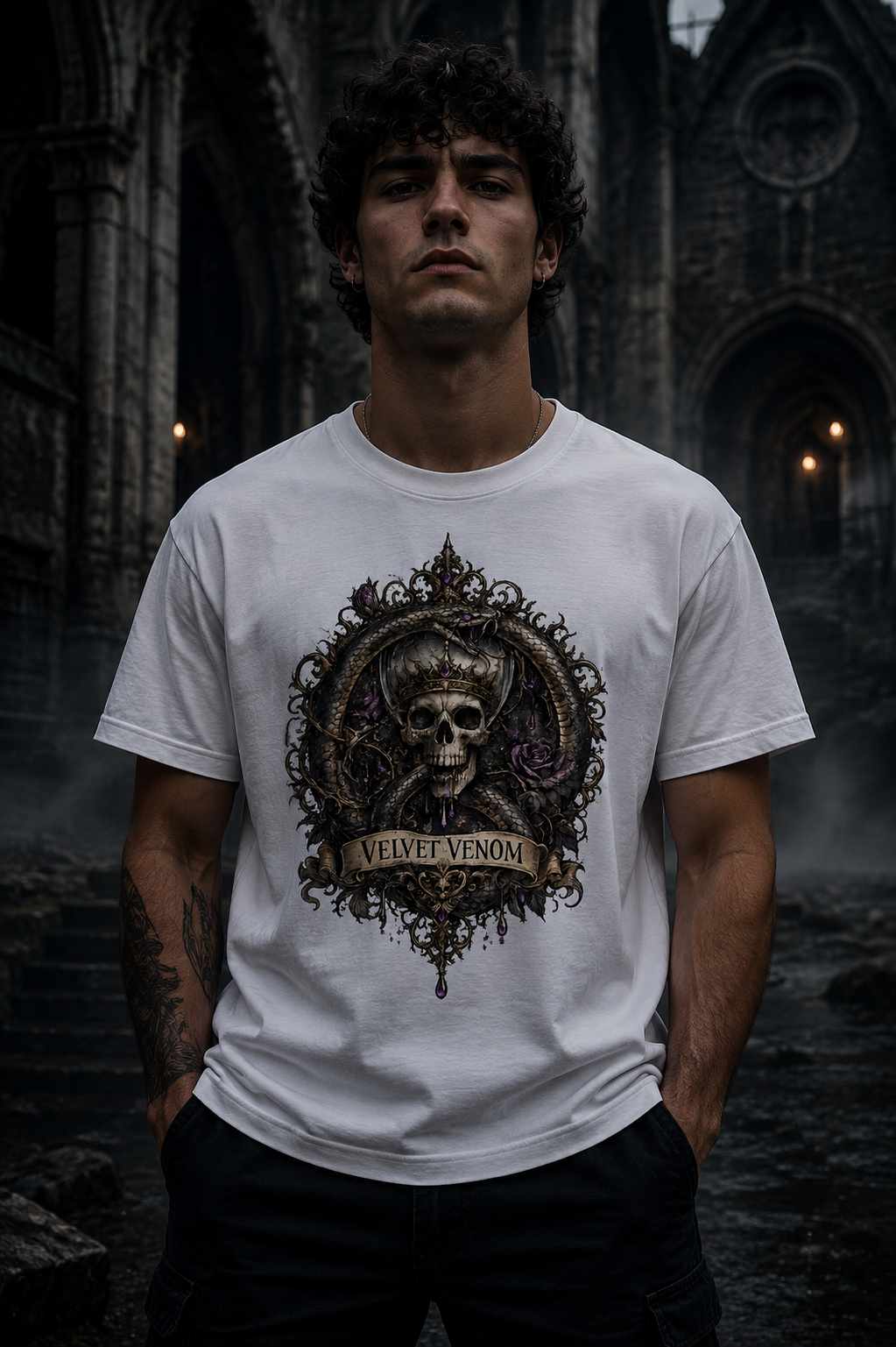 Velvet Venom: Das „Savage Soul“ Statement Shirt – Königliche Macht, düster interpretiert