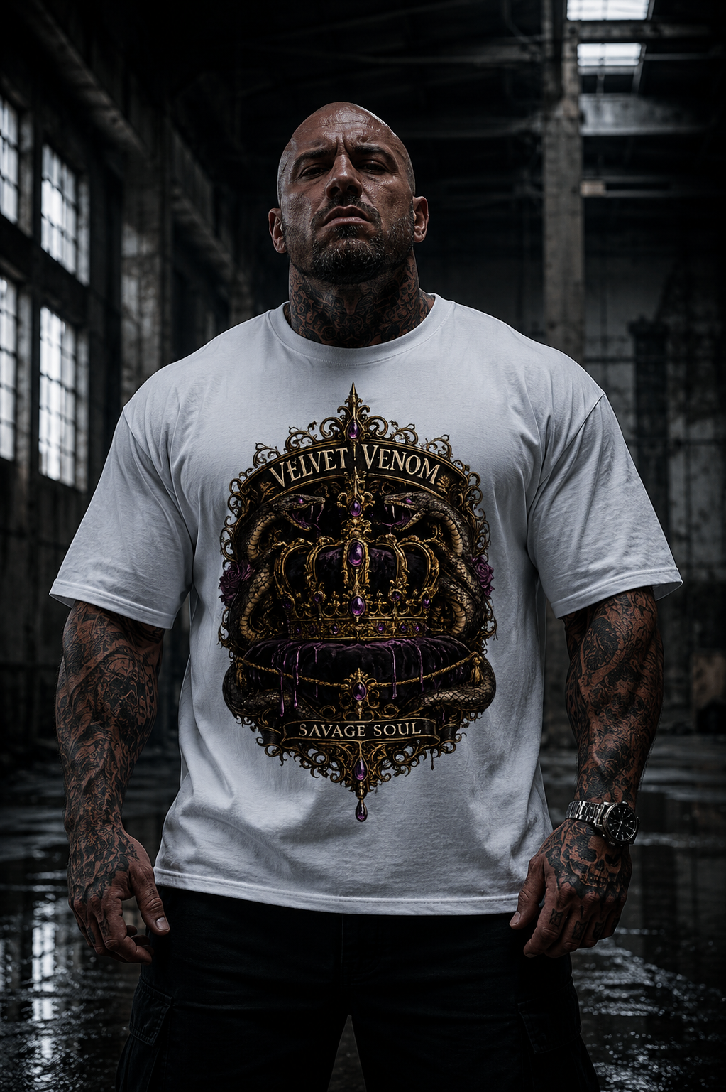 Velvet Venom: Das „Lion Heart“ Shirt – Herrschaftliche Eleganz trifft auf Street-Attitüde