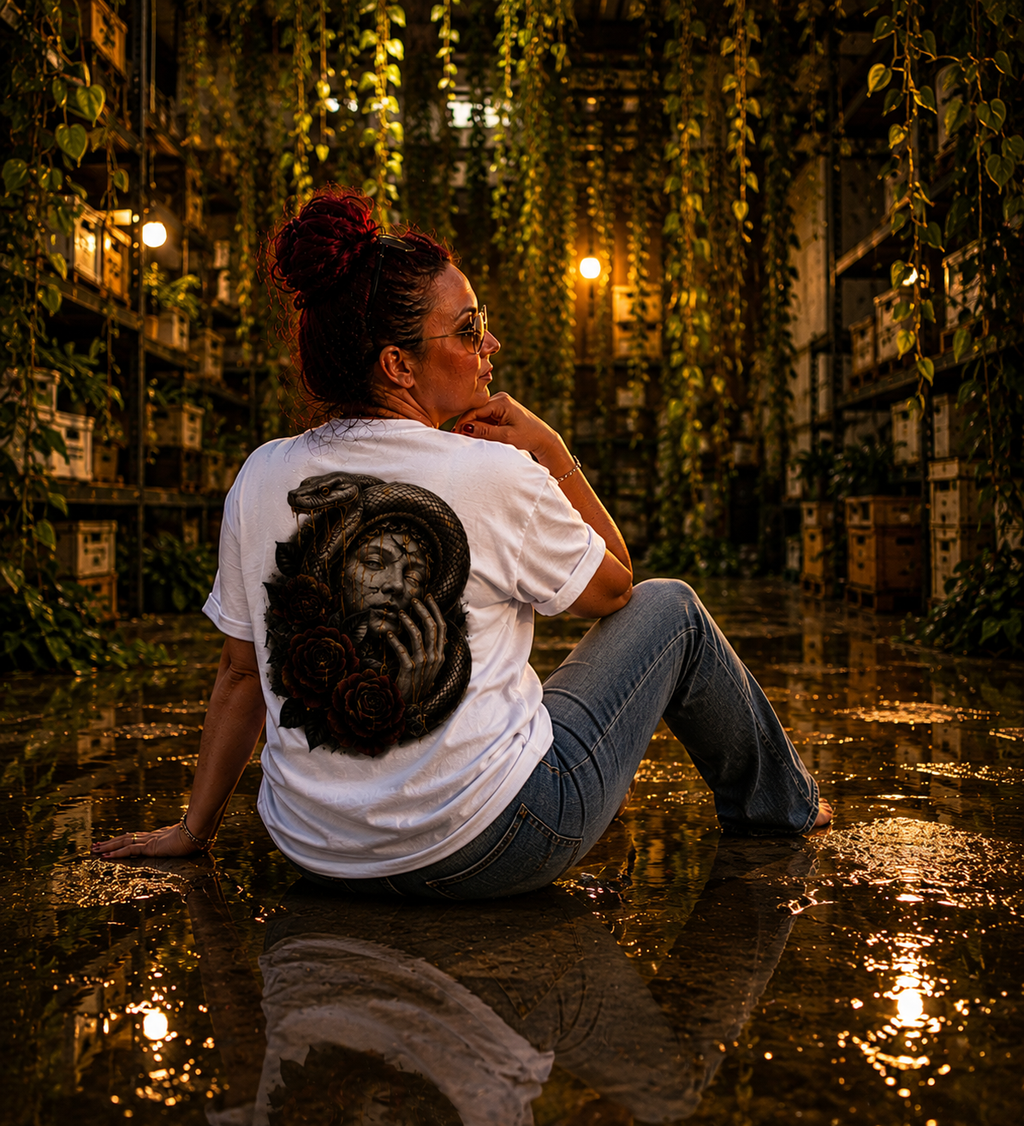 Serpent Embrace- Dein neues Statement T-Shirt für mystische Eleganz