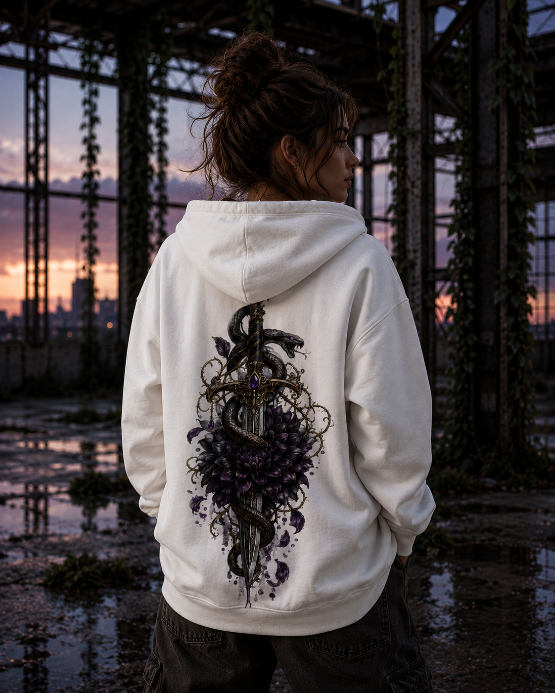 Dein „Serpent Blade“ Zip Hoodie – Dunkle Eleganz trifft auf Funktionalität