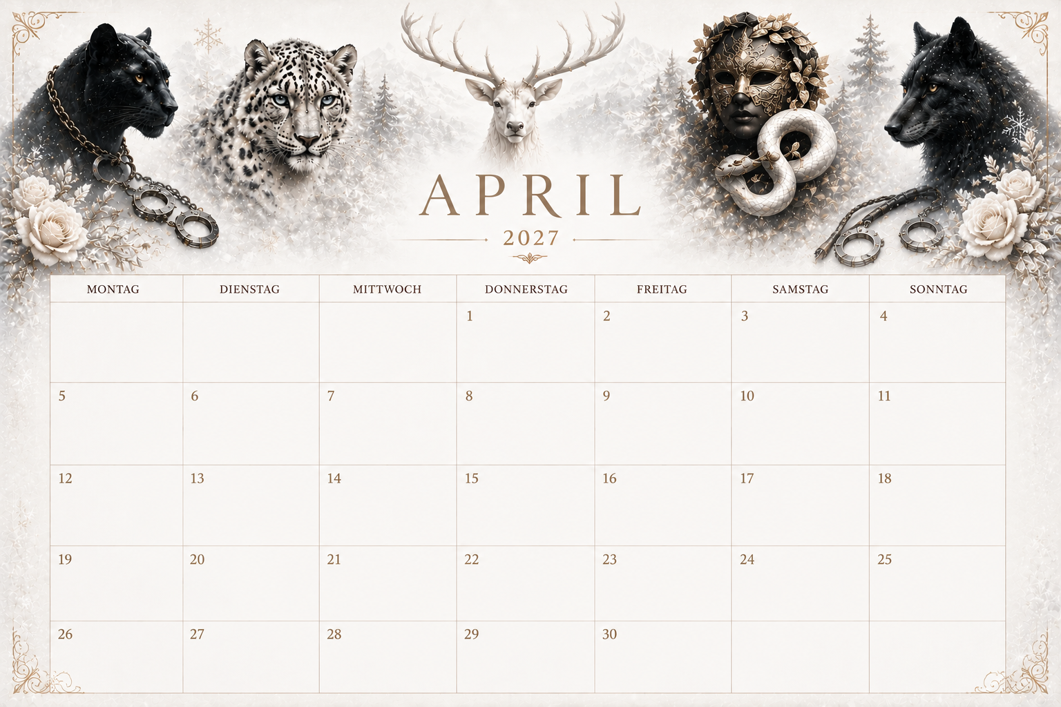 Die White Cut Saga 2027 – Der offizielle Sammler-Wandkalender 🗓️✨