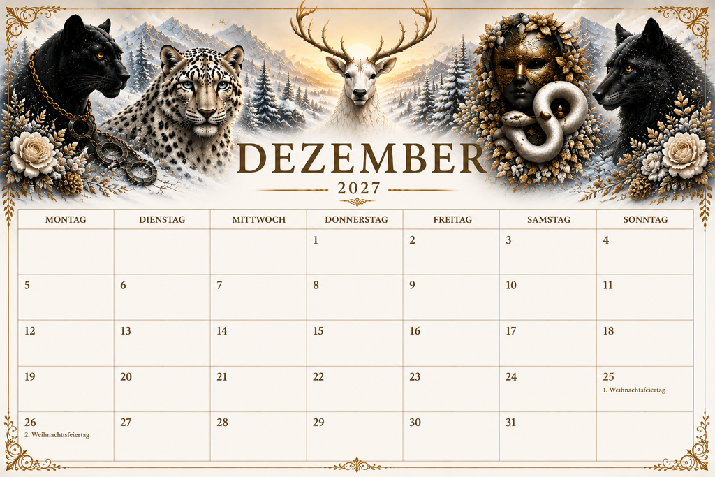Die White Cut Saga 2027 – Der offizielle Sammler-Wandkalender 🗓️✨