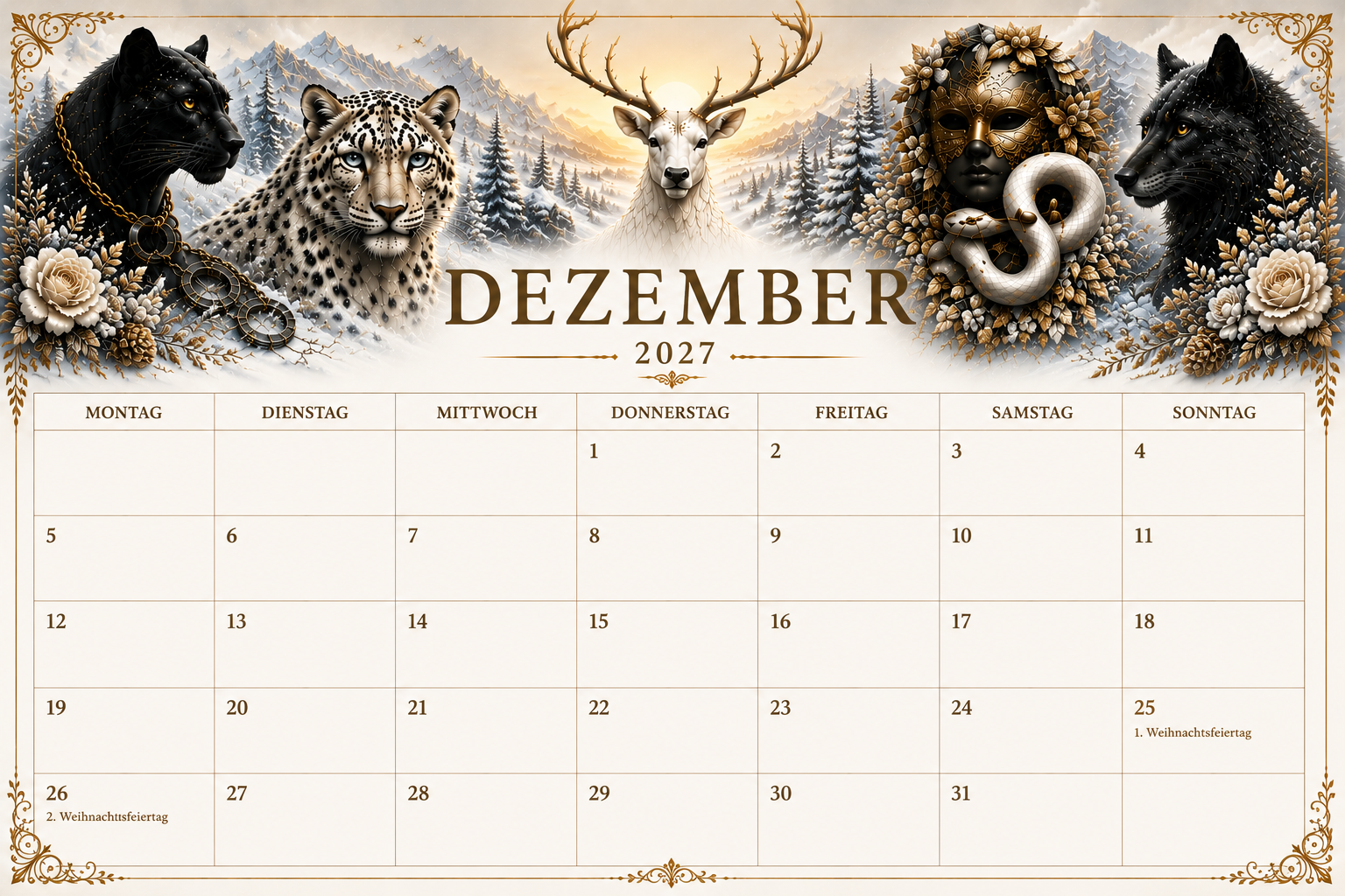 Die White Cut Saga 2027 – Der offizielle Sammler-Wandkalender 🗓️✨